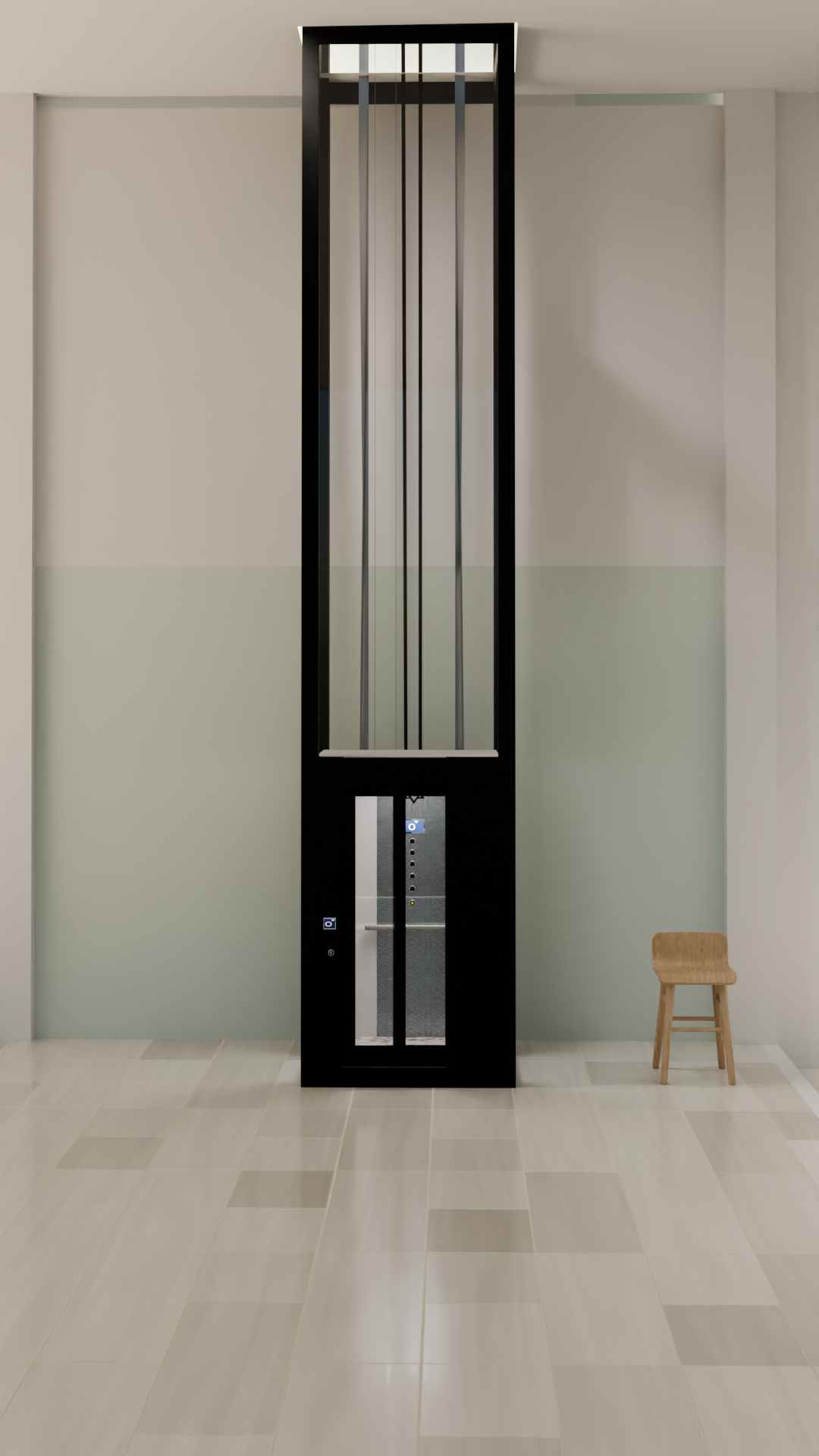 Home elevator installed in Villa
