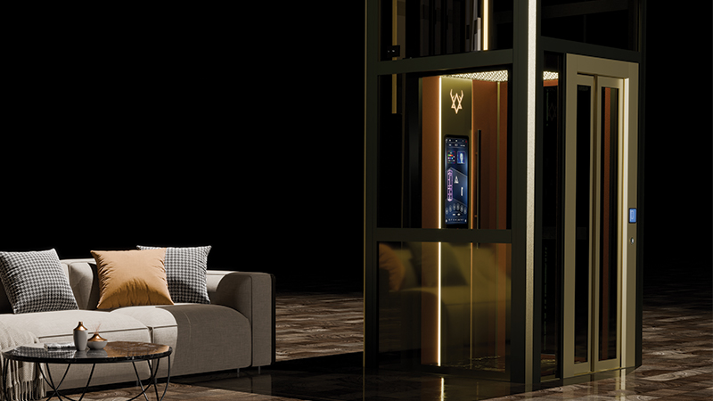 Home lift price in Delhi featuring stylish and compact interior design