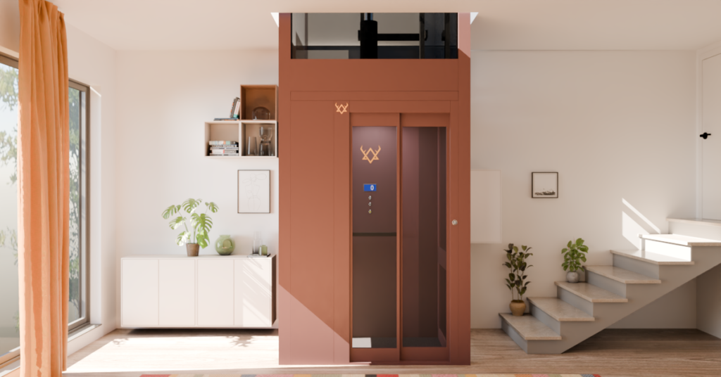 This is one of the most widely used home elevator technologies in India