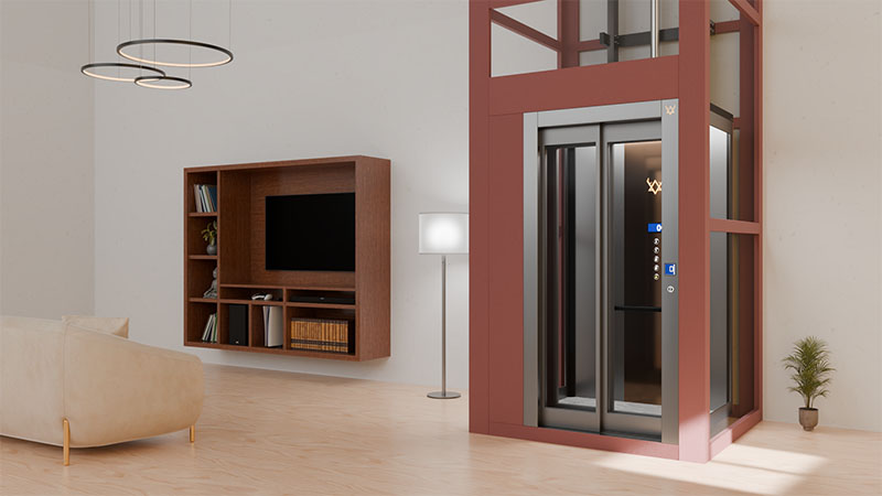 Hydraulic home lift safety features, including ARD, door sensors, and battery backup