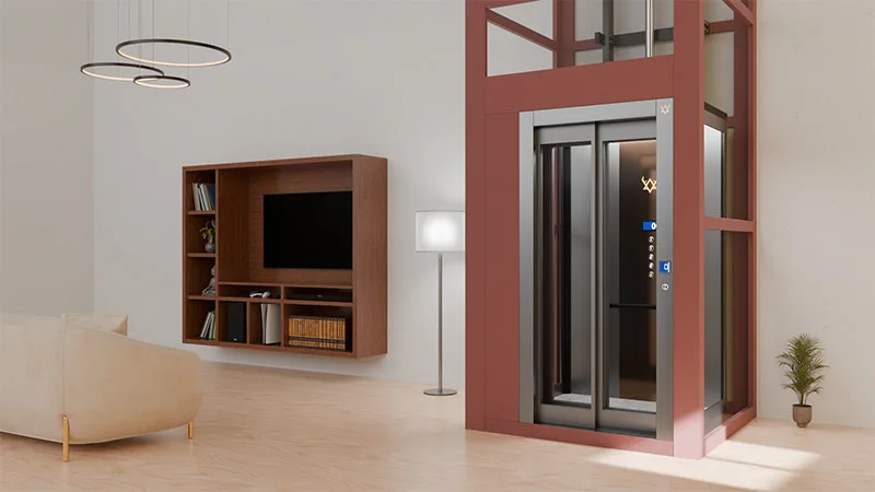 Hydraulic home lift safety features, including ARD, door sensors, and battery backup