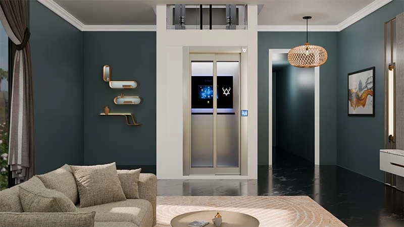 Compact home elevator shaft for small Indian homes
